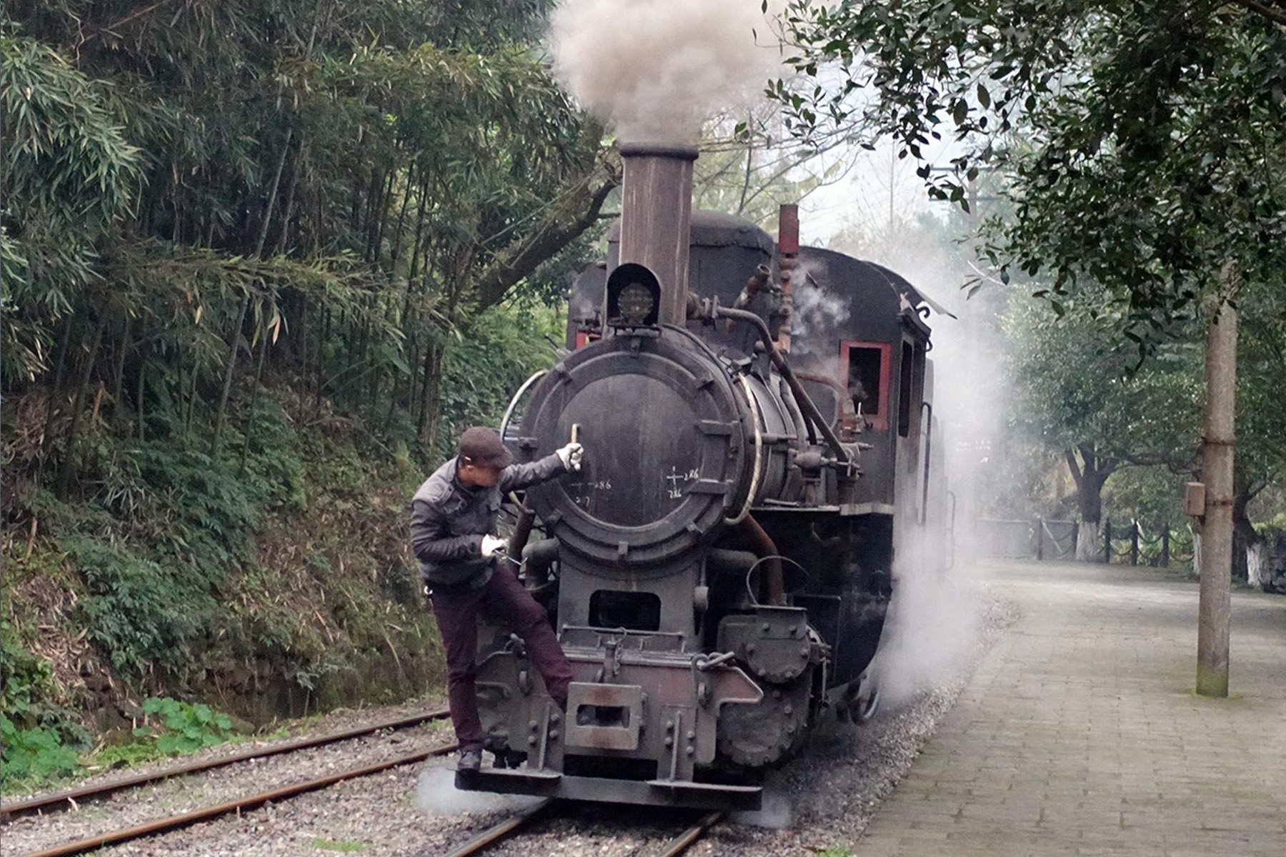 芭石鉄路 (嘉阳小火车・中国)|跃进-黄村井(路線図)後編